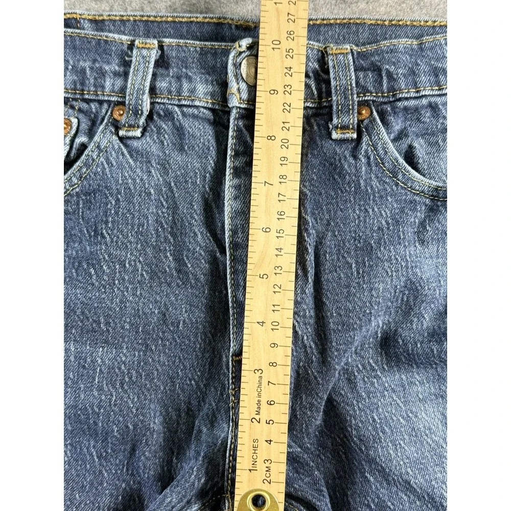 Levis 505 Jeans Mens Sz 31x30 (30x28.5 Now) Straight Fit Stretch Whiskered Blue